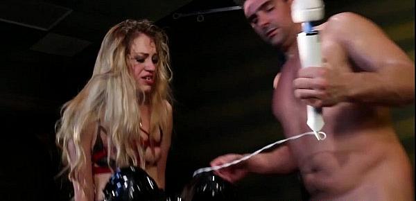  Roped button slut Lyra Louvel roughly rammed